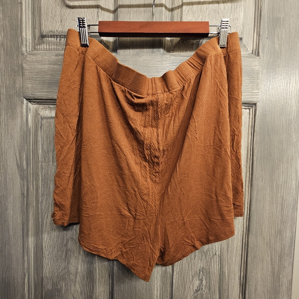 SKIMS 2X Brown Sleep Shorts